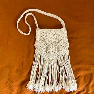 Mossimo Supply Co White macrame bag